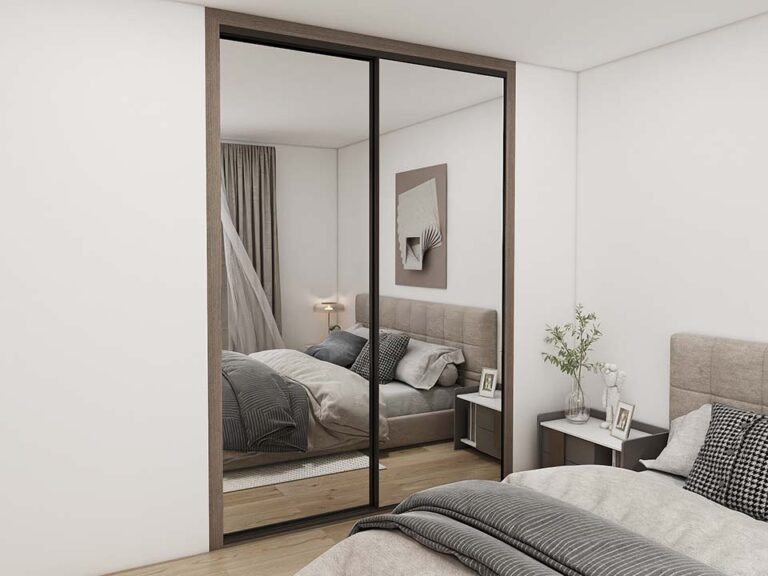 Modern Mirror Sliding Door Wardrobe Hanse — free download